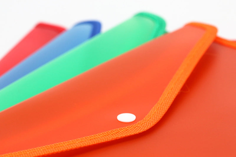 Pvc Button Folder A4 Plastic Button Folder with Fabric Trim – One Dollar Only