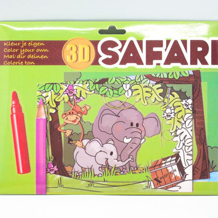 8pc 3D Colouring Cards Set Art Craft & D.I.Y One Dollar Only