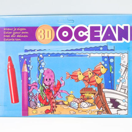 8pc 3D Colouring Cards Set Art Craft & D.I.Y One Dollar Only