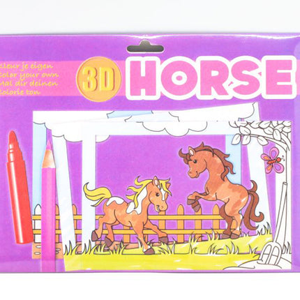 8pc 3D Colouring Cards Set Art Craft & D.I.Y One Dollar Only