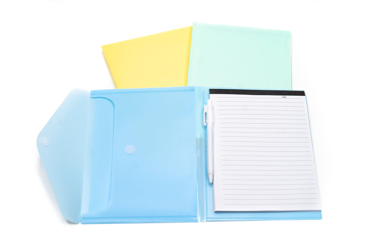 A5 notepad with 2-compartment sleeve Files and Folders One Dollar Only