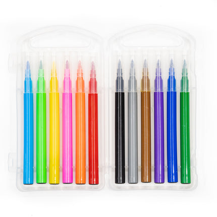 12 Colour Brush Pen Colouring Materials One Dollar Only