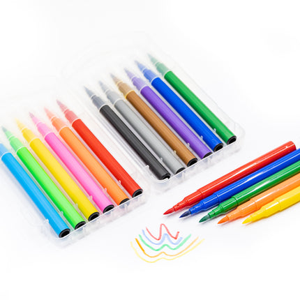 12 Colour Brush Pen Colouring Materials One Dollar Only