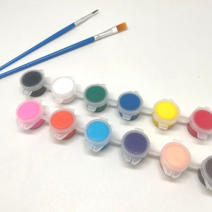 12 Colour Acrylic Paint Colouring Materials One Dollar Only