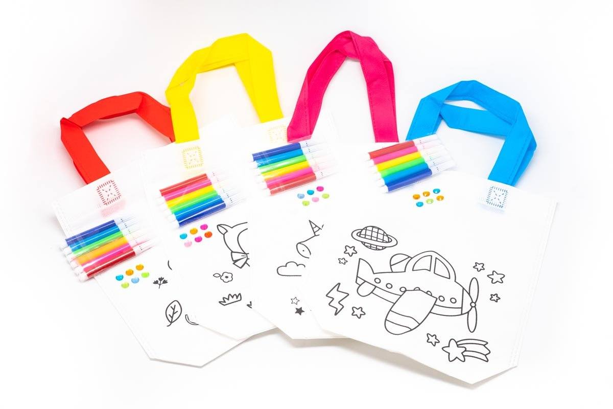 DIY Colouring Non Woven Bag Set - Cartoon Design – One Dollar Only