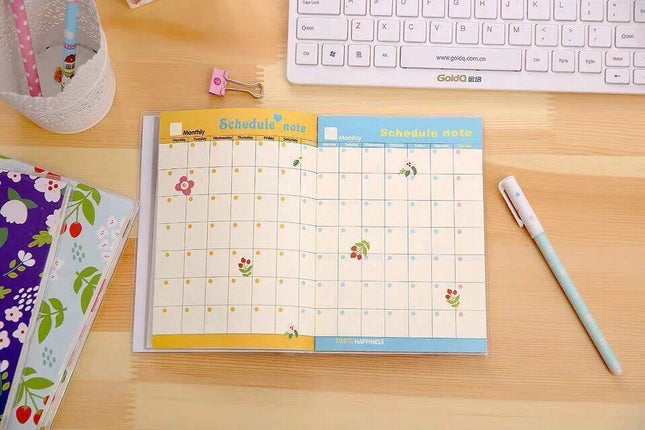 Floral Motif Notebook Planner Notebooks One Dollar Only