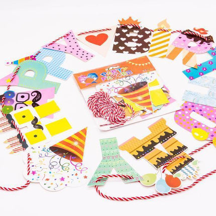 Happy Birthday Banner With String Party Supplies One Dollar Only