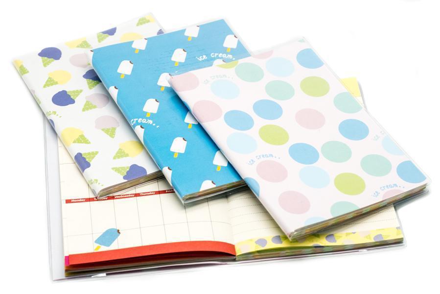 Large Monthly Notebook Planner Ice Cream Theme Notebooks One Dollar Only