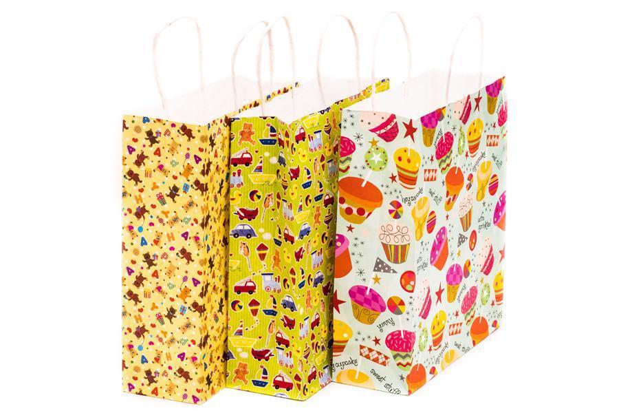 Motif Paper Gift Bags Bags One Dollar Only