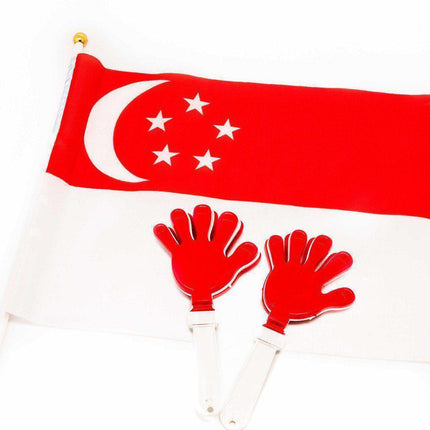 Singapore Hand Held Flag and Hand Clapper Set Seasonal One Dollar Only