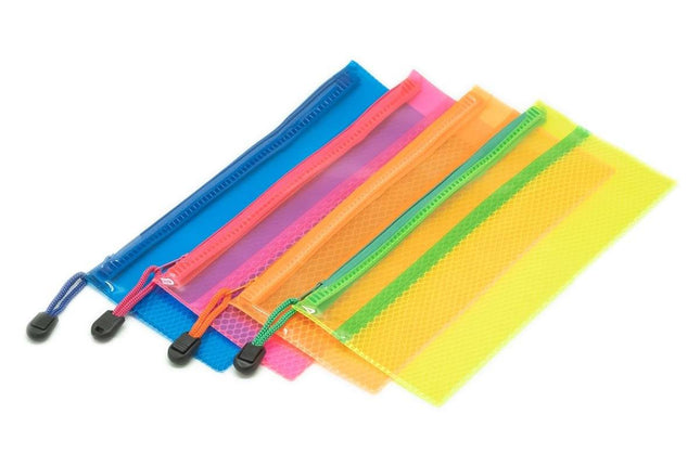Neon Netting PVC Pencil Case Cases One Dollar Only