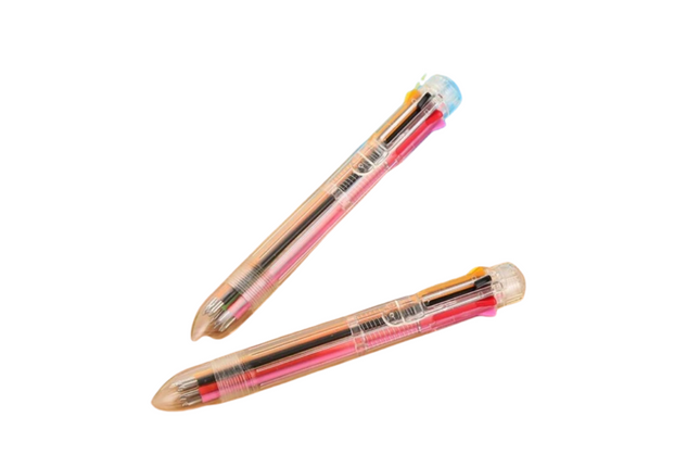 Transparent 8-Colour Pen Pens One Dollar Only