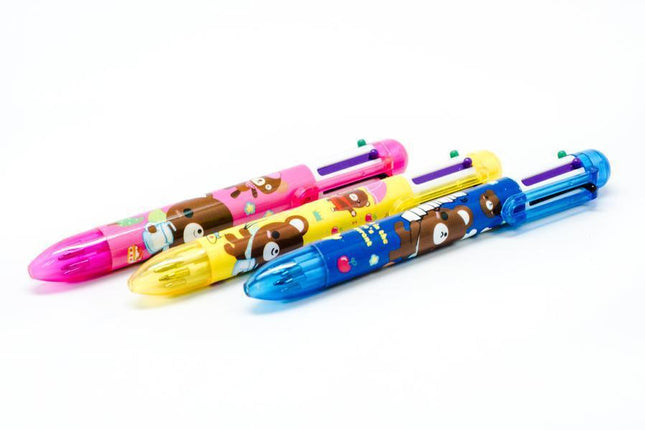 Teddy Bear 6 Colour Pen Pens One Dollar Only