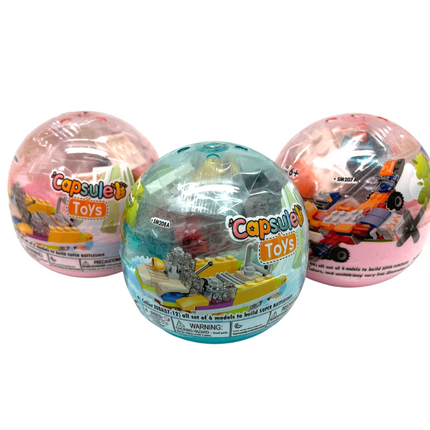 Transport Themed Building Block Capsule Toys Games and Toys One Dollar Only