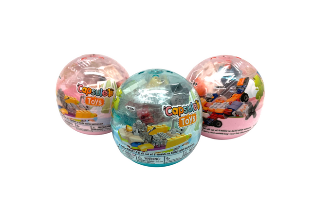 Transport Themed Building Block Capsule Toys Games and Toys One Dollar Only