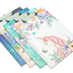 Unicorn Floral Design Clipboard Files and Folders One Dollar Only