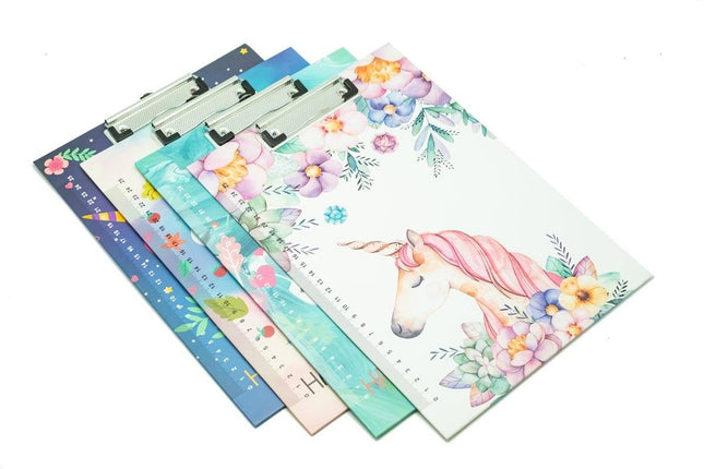 Unicorn Floral Design Clipboard Files and Folders One Dollar Only