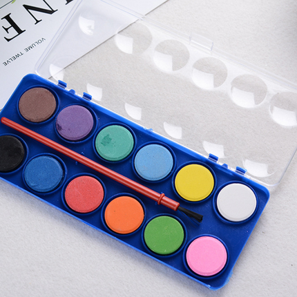 12 Colour Watercolour Palette Colouring Materials One Dollar Only