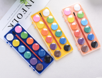 12 Colour Watercolour Palette Colouring Materials One Dollar Only