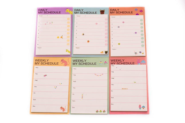 Weekly Schedule Post It Post-it One Dollar Only