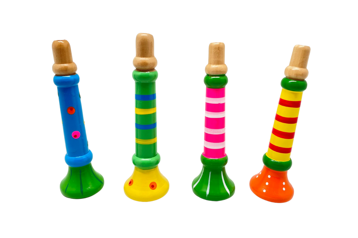 Wooden Trumpet Games and Toys One Dollar Only